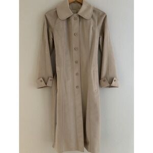 VTG 70's Foxland By Lanson Women's Coat ILGWU Union Bonded Suede Classic Chic